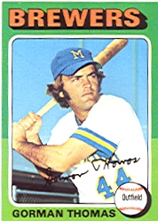 1975 Topps Baseball Cards      532     Gorman Thomas